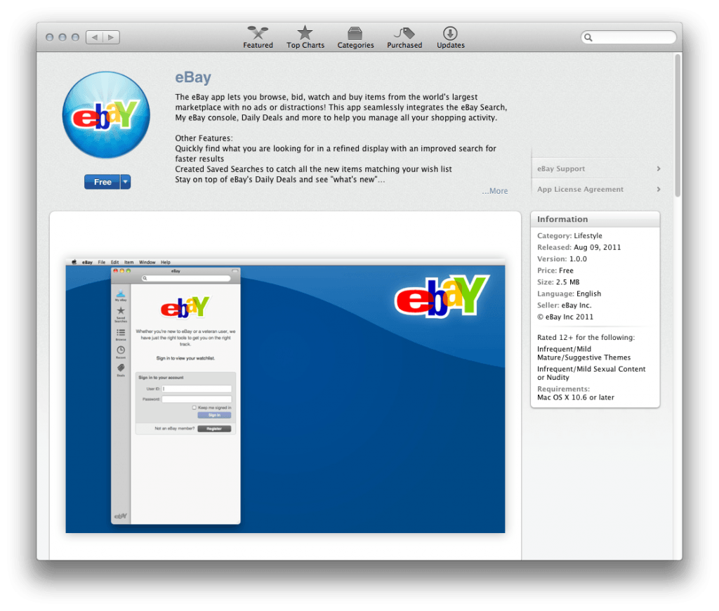 1024x870 Ebay Releases Free App In The Mac App Store Cult Of Mac