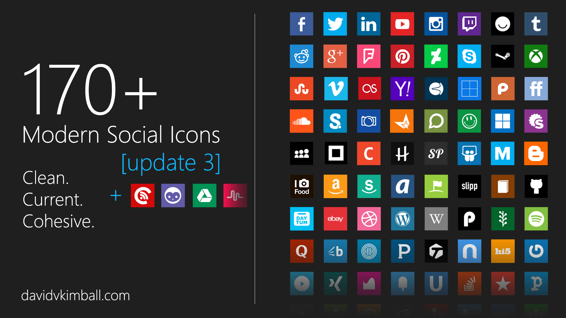 1920x1080 Modern Social Media Icons