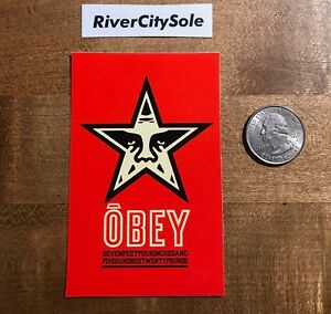 300x284 Obey Giant Shepard Fairey Red Star Icon Andre Face Sticker Banksy