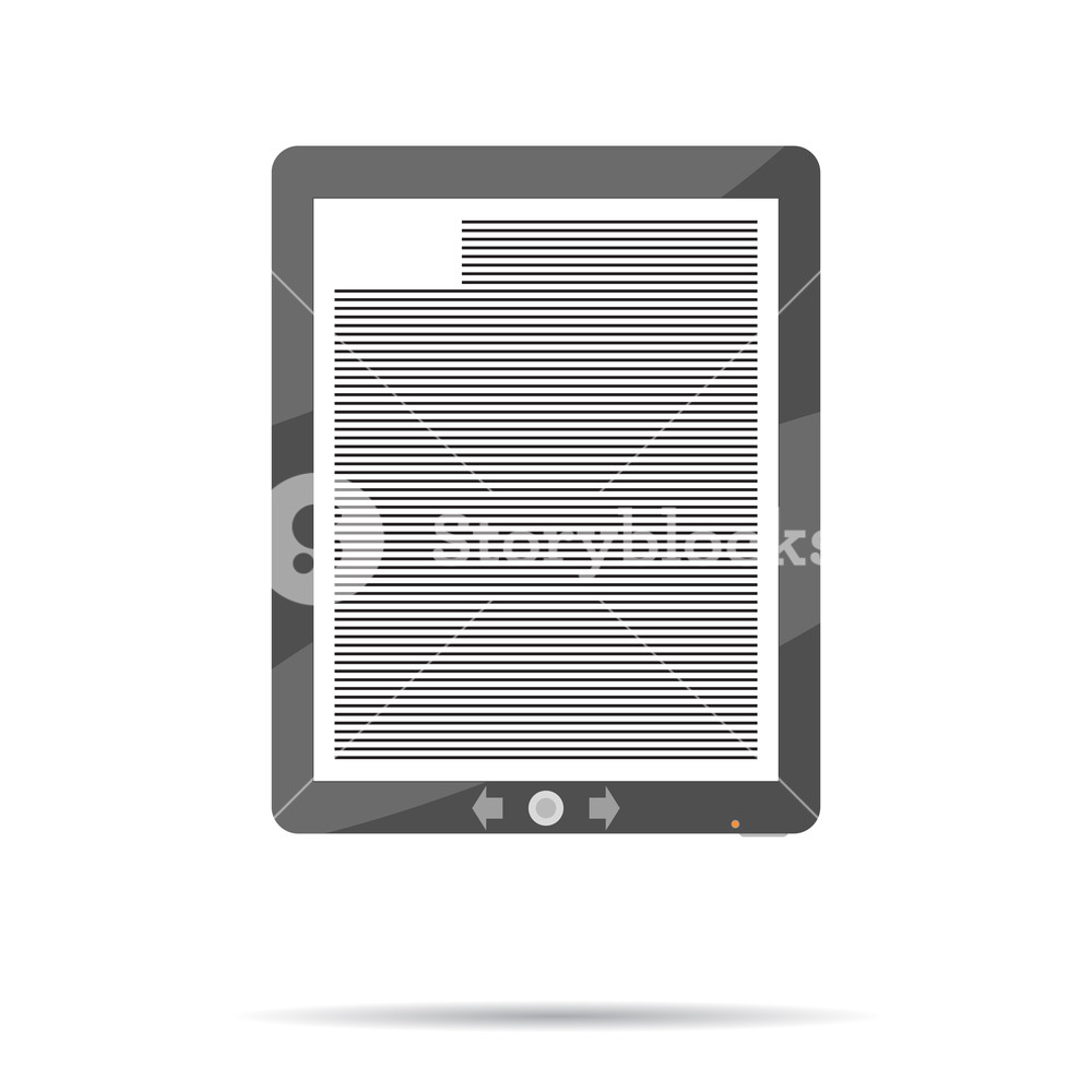 1000x1000 Ebook Icon Flat Book Ereader, Ebook Reader Tablet, Vector