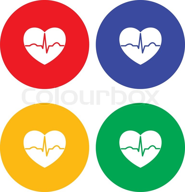769x800 Set Of Flat Simple Heart Icons With Stock Vector Colourbox