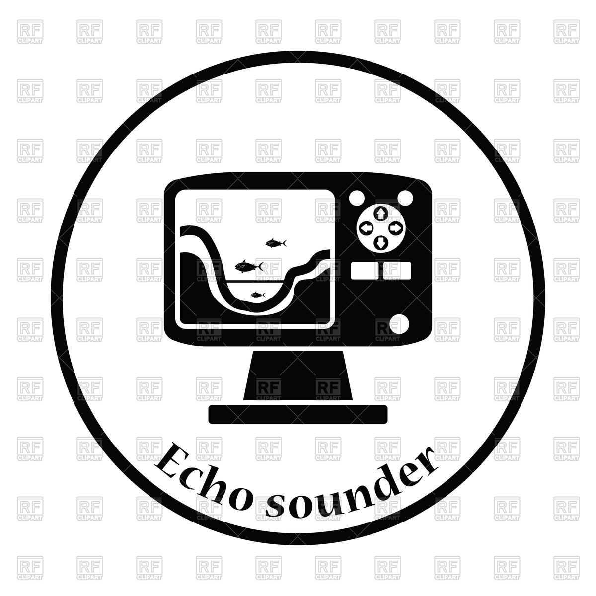 1200x1200 Icon Of Echo Sounder Vector Image Of Signs, Symbols, Maps Angelp