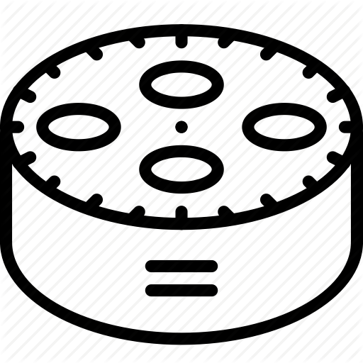 512x512 Amazon, Devices, Dot, Echo, Outline, Sound, System Icon
