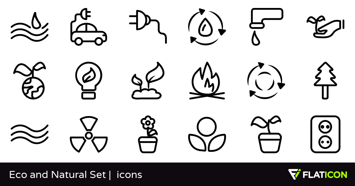 1200x630 Eco And Natural Set Free Icons