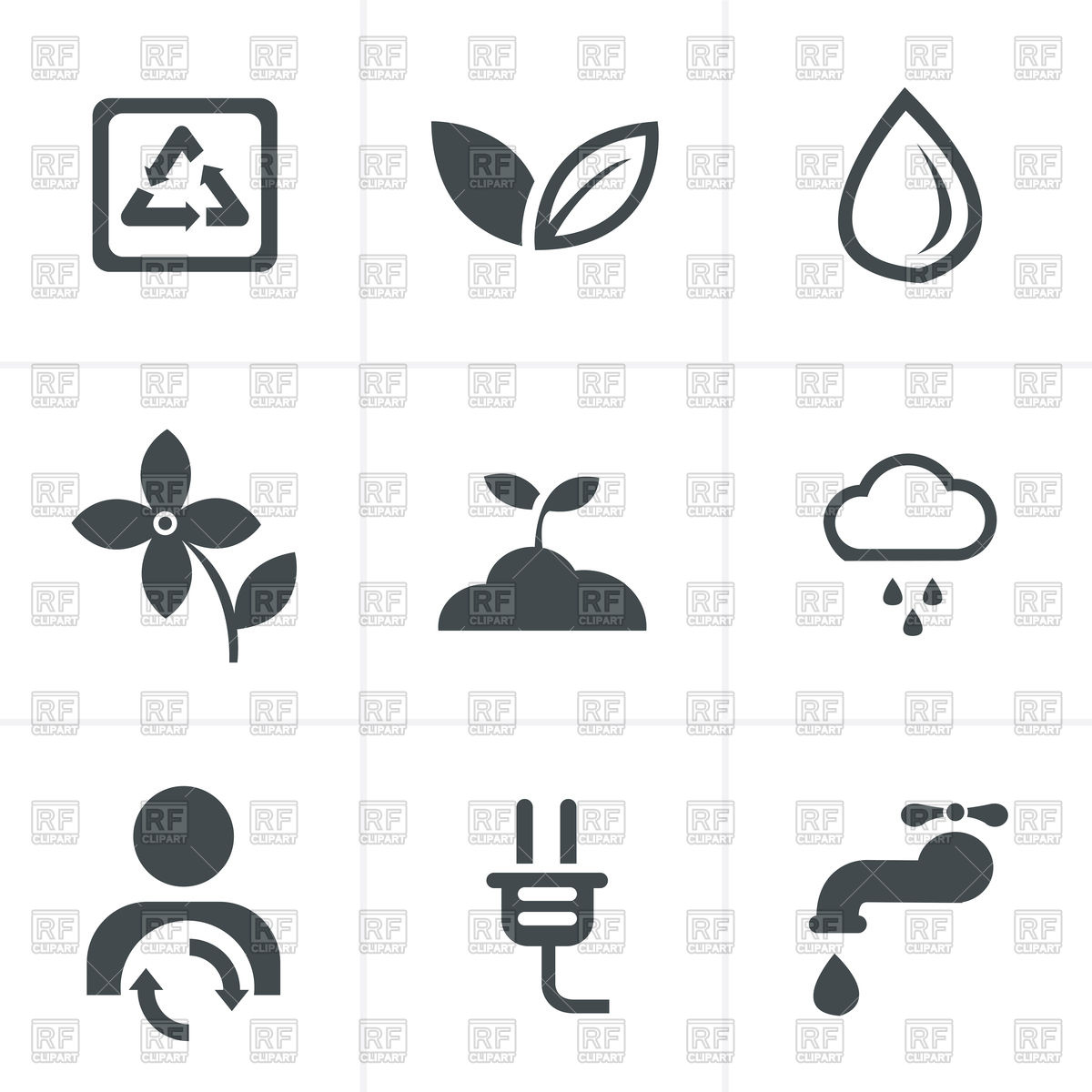 1200x1200 Eco Icons Vector Image Of Icons And Emblems Iconmama