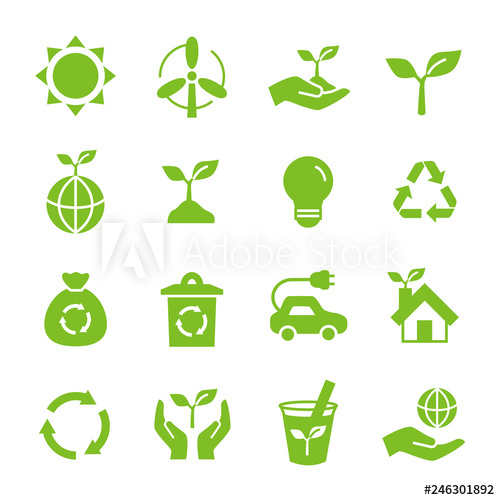 500x500 Ecology Eco Icon Set