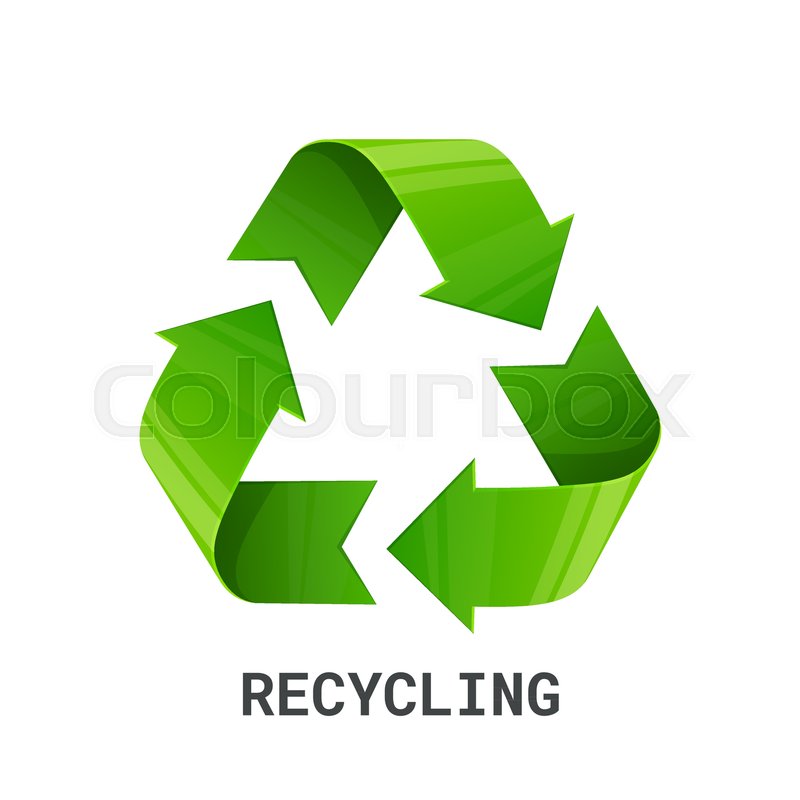800x800 Recycling Green Recycle Eco Symbol Stock Vector Colourbox