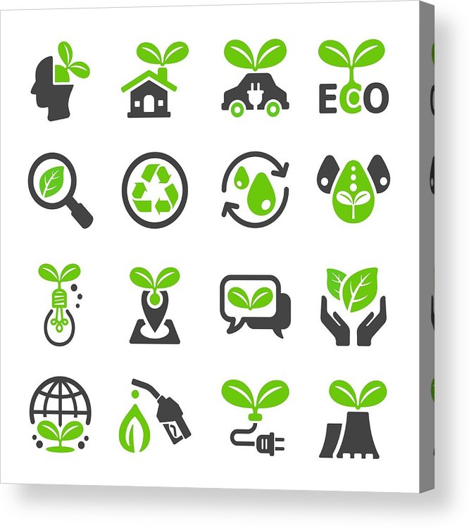 666x750 Ecology Icon Acrylic Print