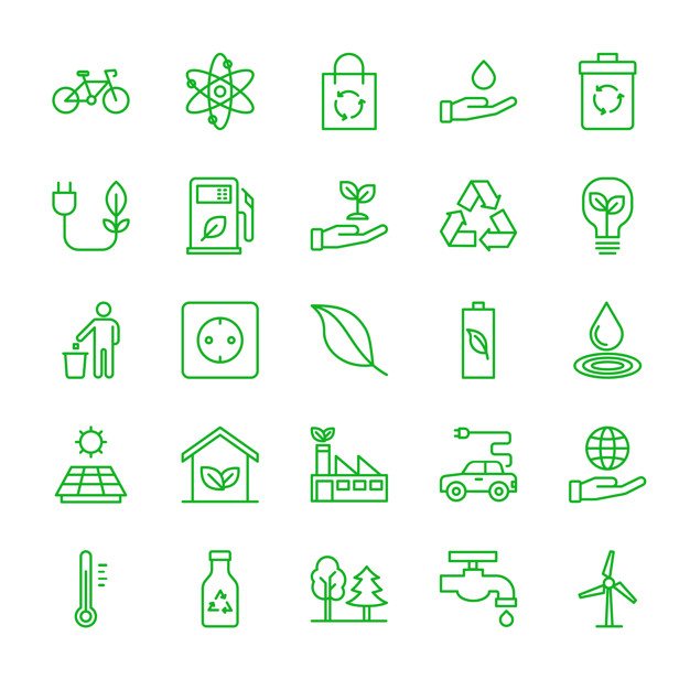 626x626 Ecology Icon Set Vector Premium Download