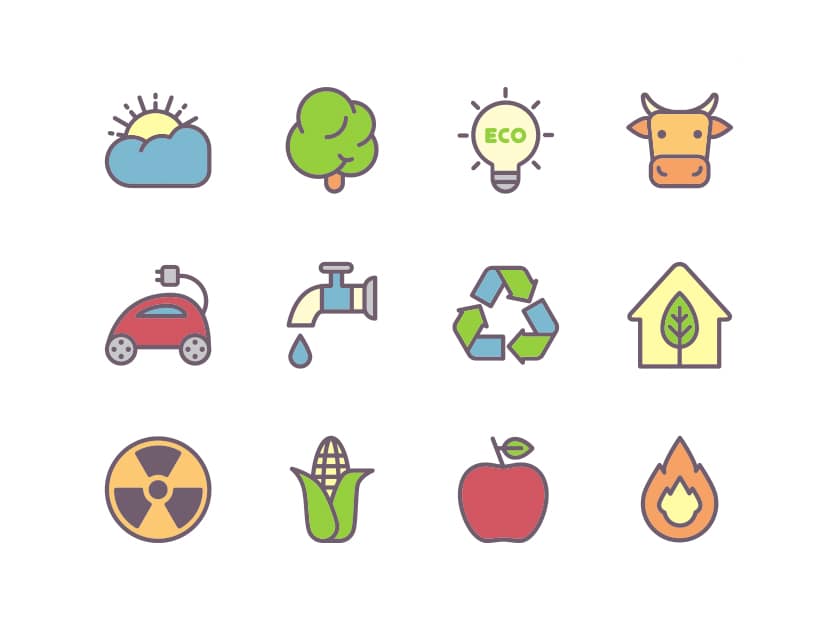 840x630 Free Ecology Icon Set
