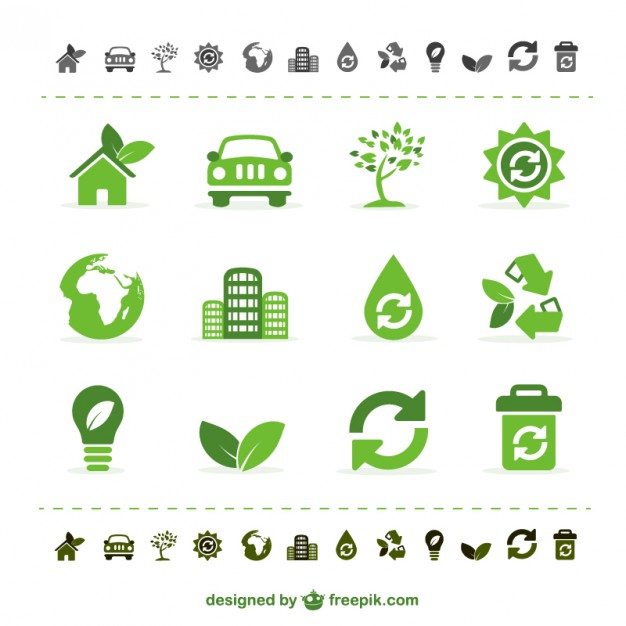 626x626 Green Ecology Icons Vector Free Download