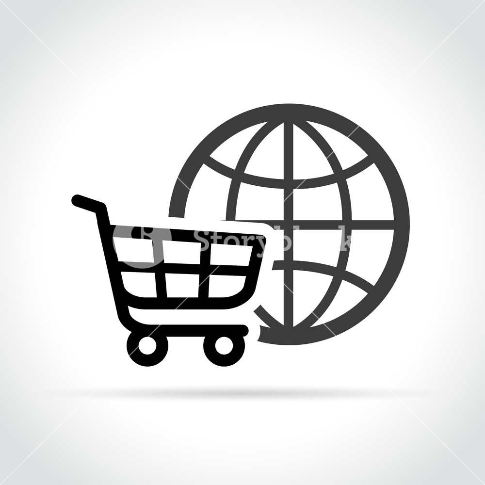 1000x1000 Illustration Of Ecommerce Icon On White Background Royalty Free