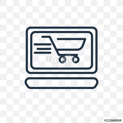500x500 Ecommerce Icon Isolated On Transparent Background Simple