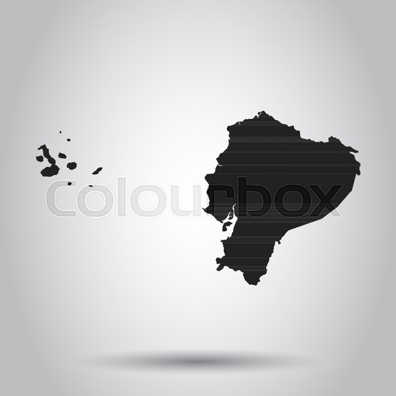 800x800 Ecuador Vector Map Black Icon On Stock Vector Colourbox