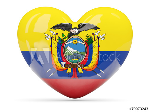 500x375 Heart Shaped Icon With Flag Of Ecuador