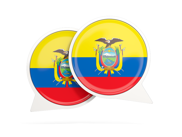 640x480 Round Chat Icon Illustration Of Flag Of Ecuador