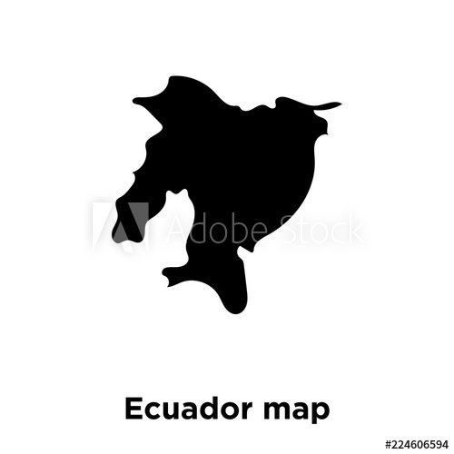 500x500 Ecuador Map Icon Vector Isolated On White Background, Logo Concept