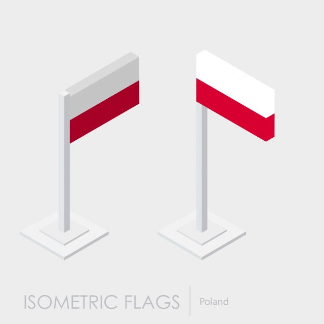 640x640 Poland Flag Isometric Style Style Different Views Edi, Flag