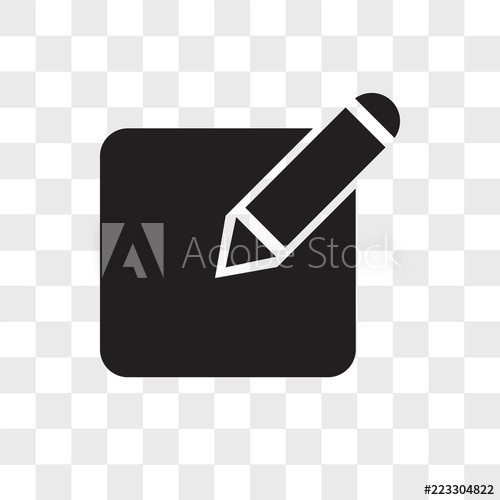 500x500 Edit Vector Icon Isolated On Transparent Background, Edit Logo