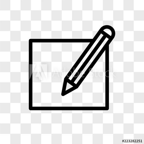 500x500 Pen Edit Vector Icon Isolated On Transparent Background, Pen Edit