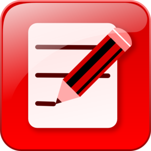 300x300 Red Edit Icon Glossy