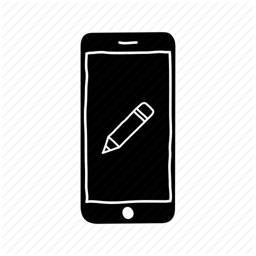 512x512 Device, Edit, Iphone, Mobile, Pencil, Screen, Smartphone Icon