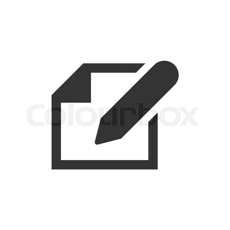 800x800 Notepad Edit Document With Pencil Stock Vector Colourbox