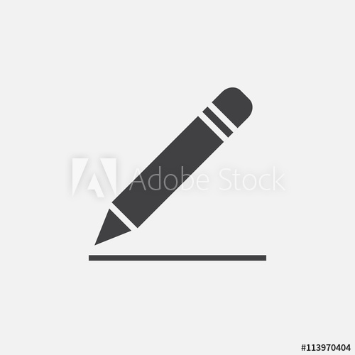 500x500 Pencil Icon, Edit Sign
