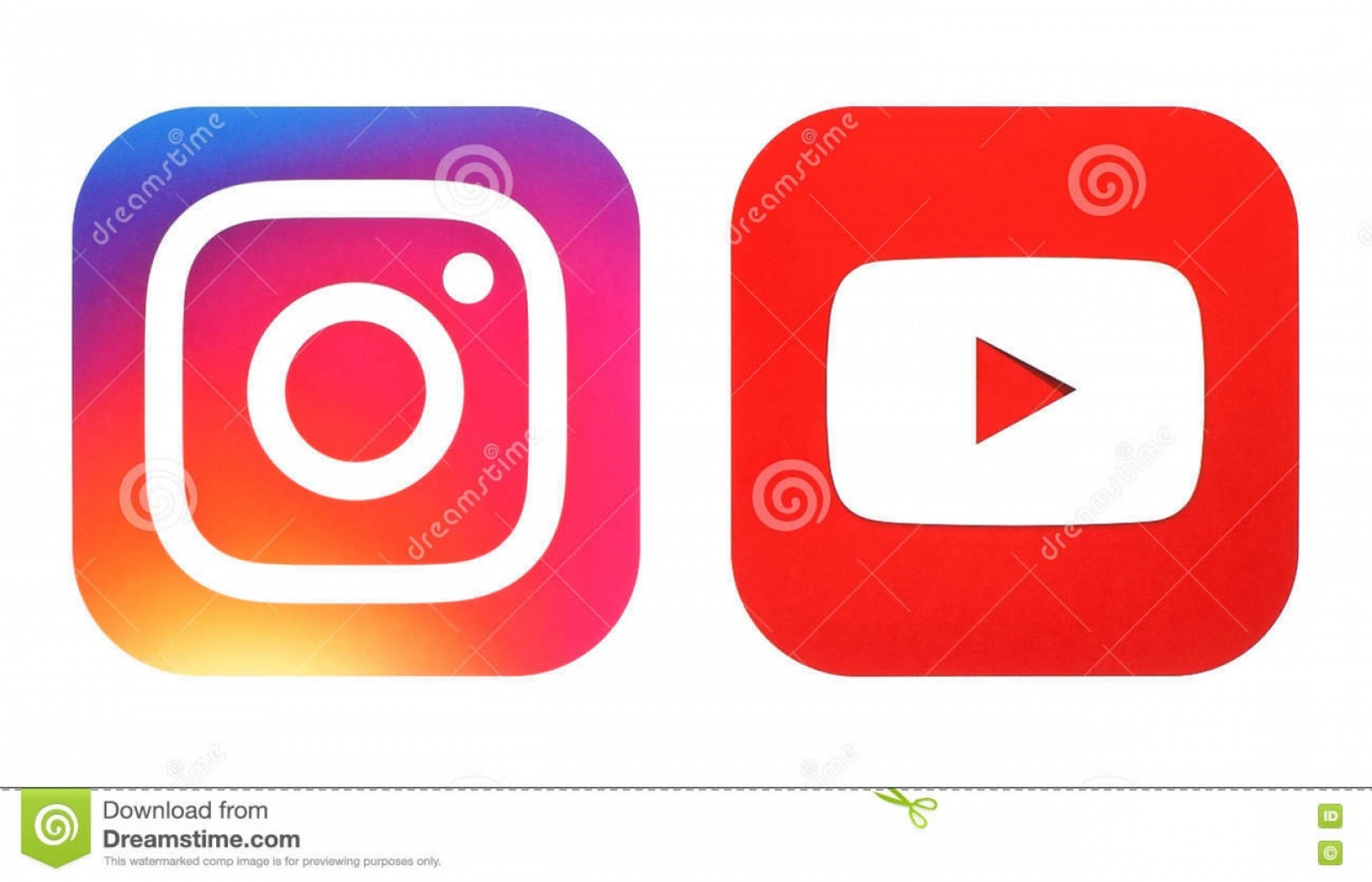 1872x1204 Editorial Stock Image Instagram New Logo Youtube Icon Printed