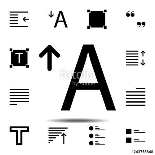 500x500 Editorial, Enlarge, Text Icon Simple Glyph, Flat Vector Of Text