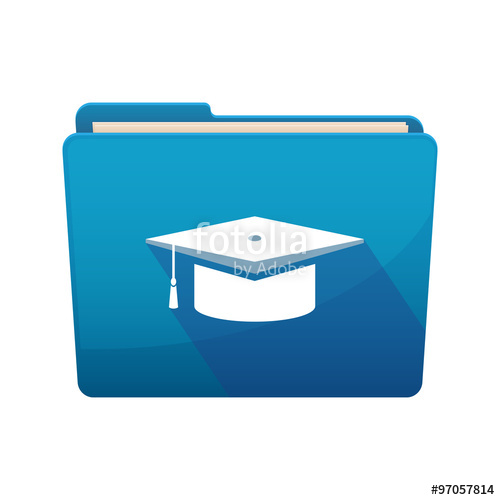 500x500 Long Shadow Binder With A Graduation Cap Stock Image And Royalty