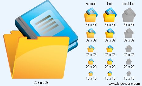 464x280 Book Folder Icon Large Education Icons