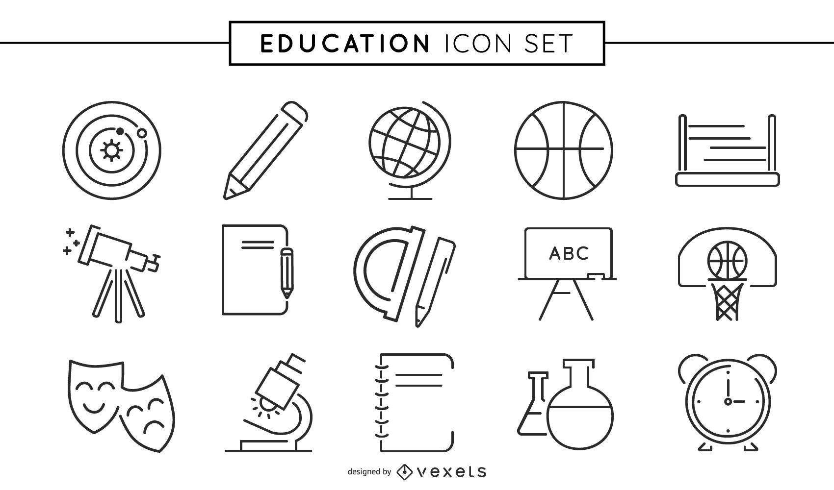 1700x1000 Education Icon Set
