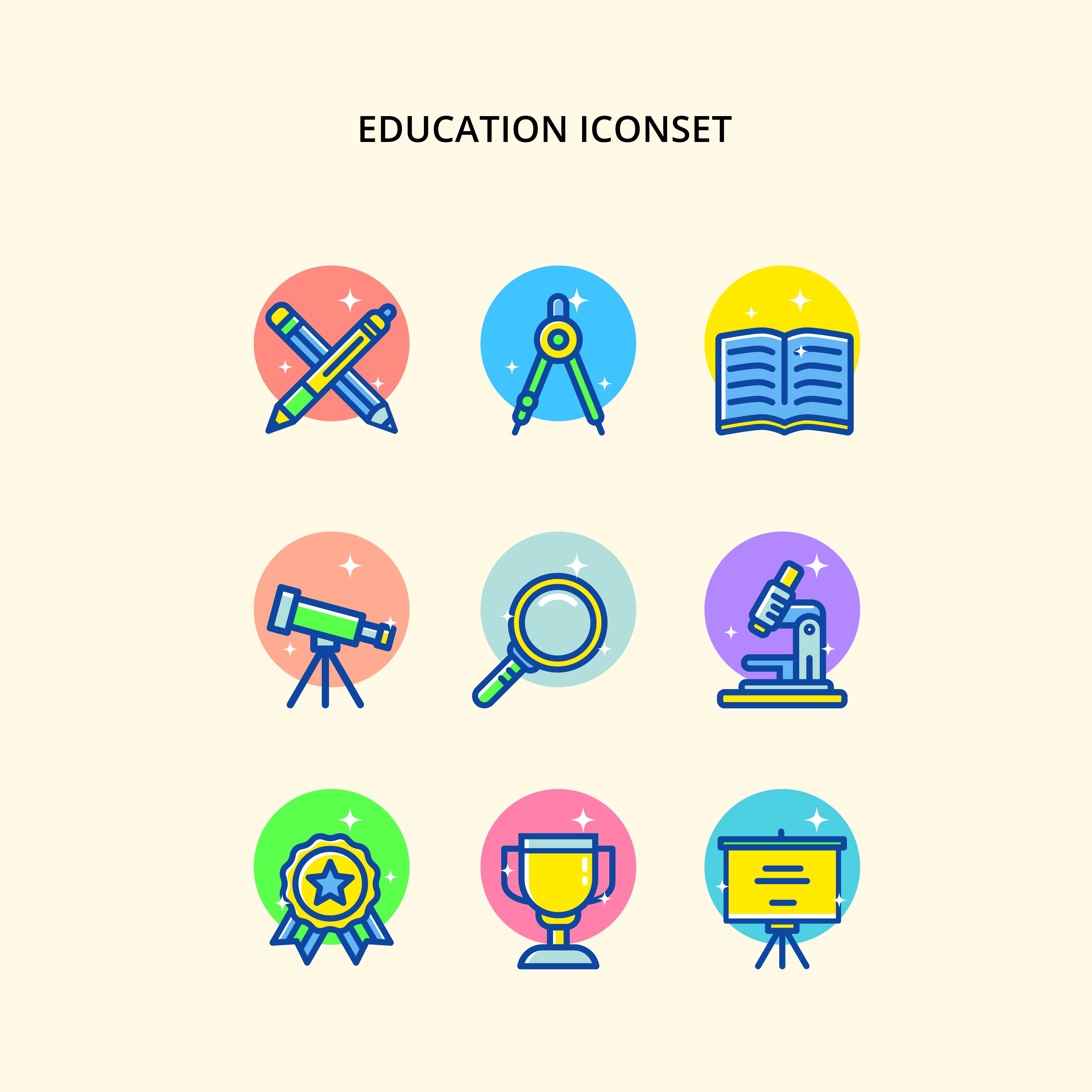 4167x4167 Education Icon Set Graphic