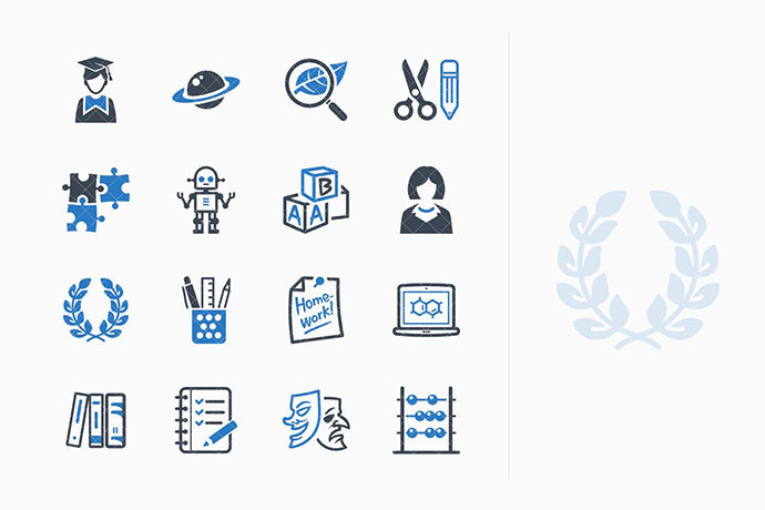 690x460 Best Education Icon Sets Bashooka