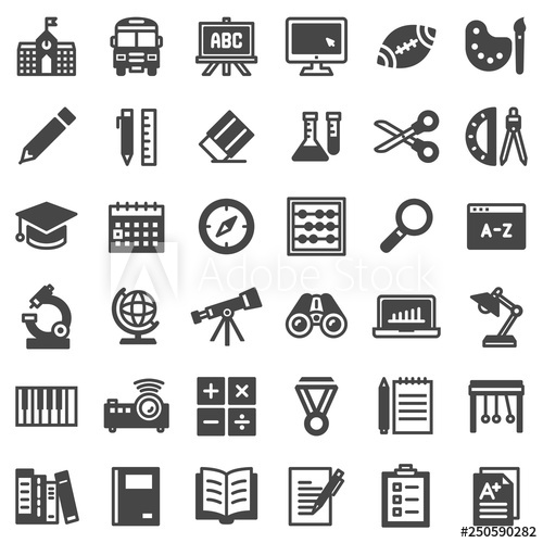 500x500 Education Icon Set