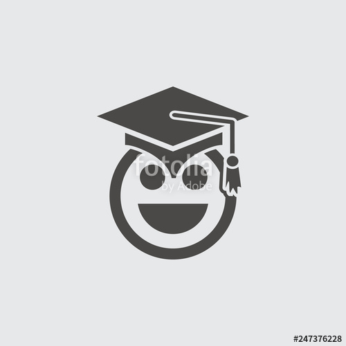 500x500 Educator Graduation Icon Isolated Sign Symbol And Flat Style