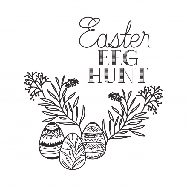 626x626 Easter Egg Hunt Label Isolated Icon Vector Premium Download