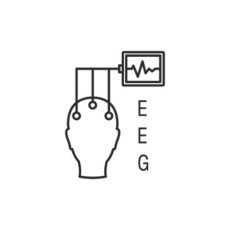 Electroencephalography Vector Line Icon Brain Wave Measurement 450x450 Electroencephalography Vector Line Icon Brain Wave Measurement