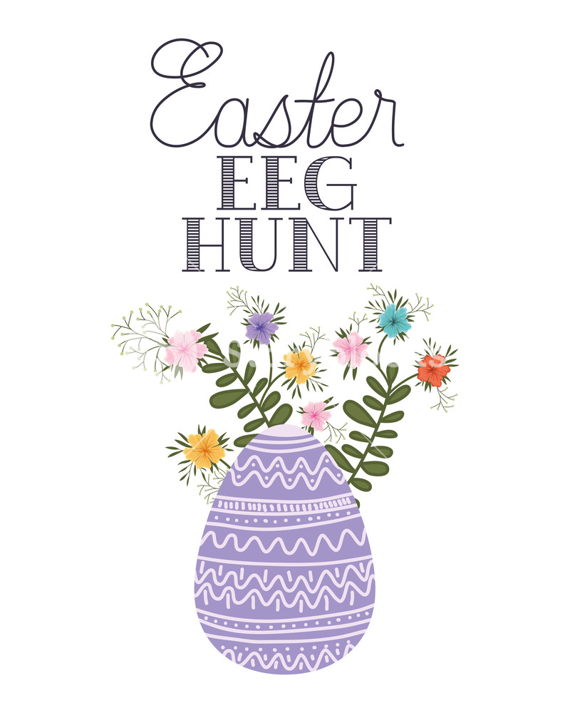 800x1000 Easter Eeg Hunt Label Isolated Icon Vector Illustration Desing