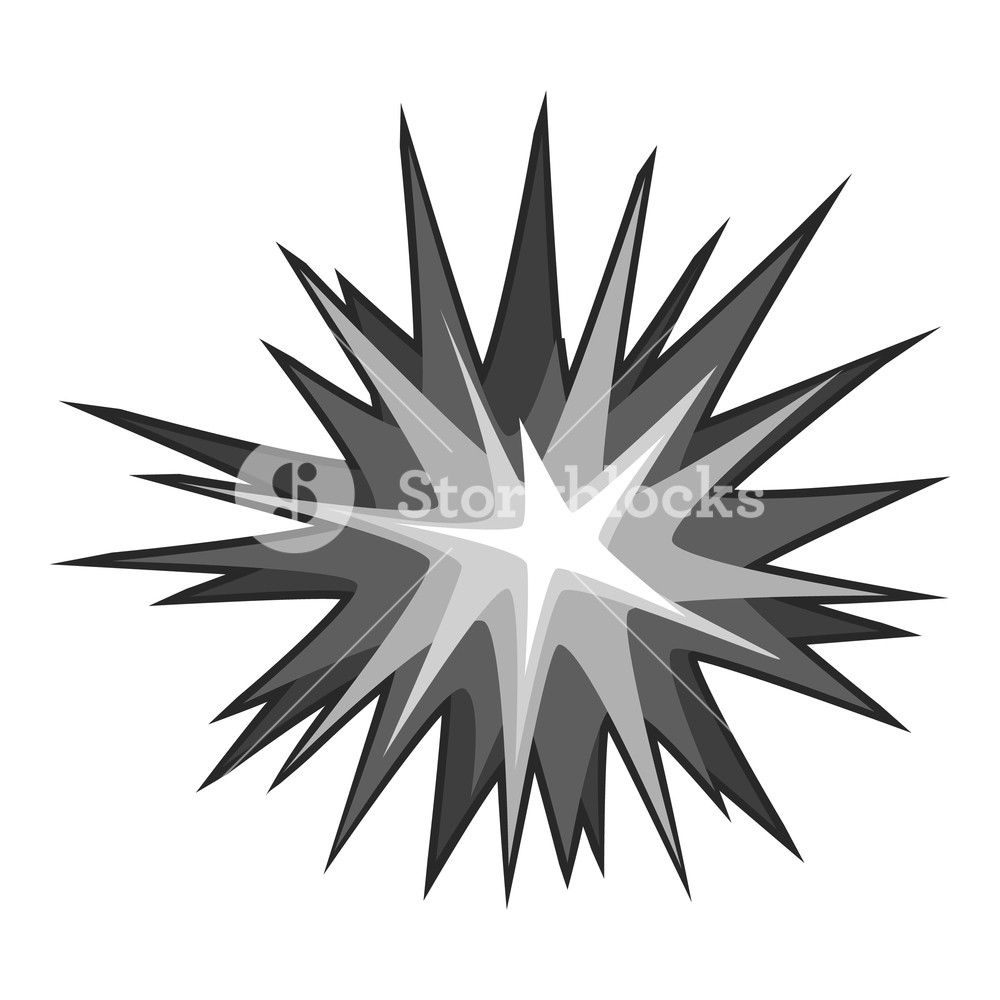 1000x1000 Explode Effect Icon In Monochrome Style Isolated On White