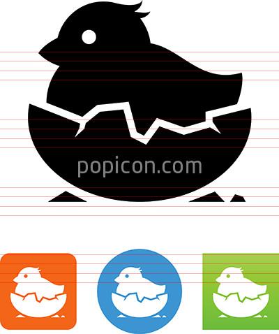 Baby Chick In Egg Icon 400x478 Baby Chick In Egg Icon