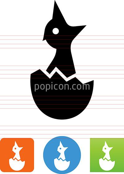 Hungry Baby Bird In Egg Icon 400x559 Hungry Baby Bird In Egg Icon