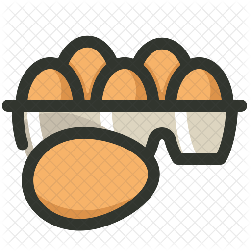 512x512 Eggs Icon Of Colored Outline Style