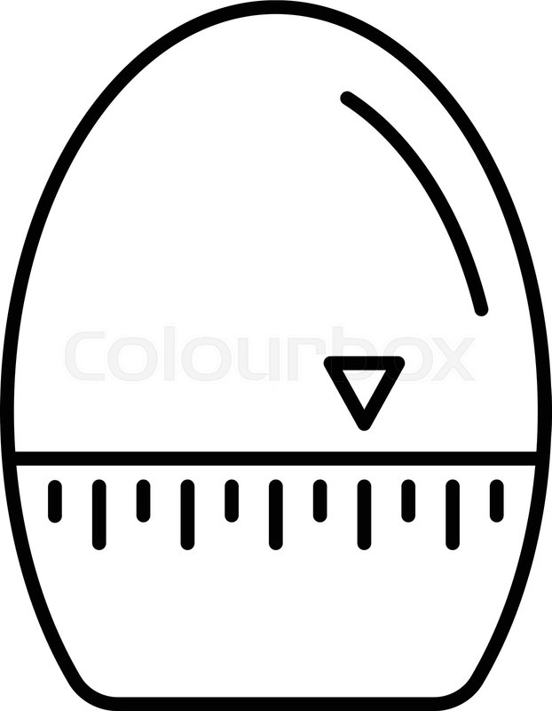 622x800 Egg Timer Icon Outline Egg Timer Stock Vector Colourbox