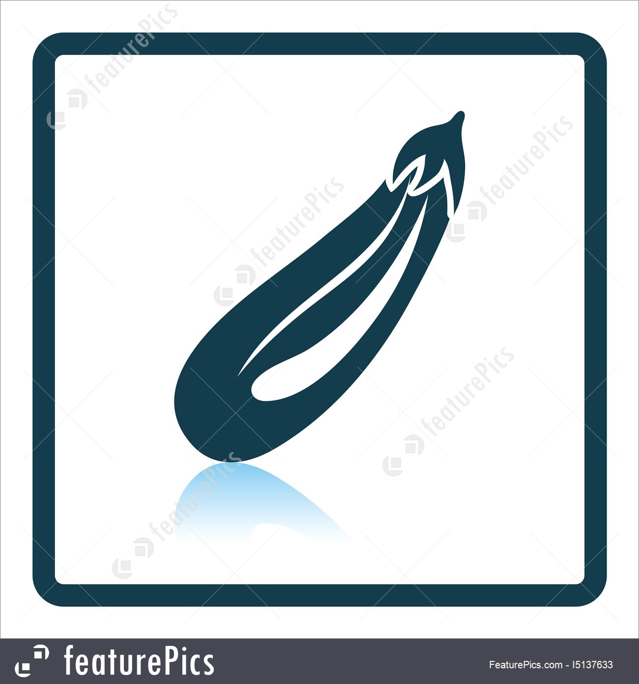 1300x1392 Eggplant Icon Stock Illustration