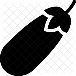 256x256 Eggplant Icon Of Glyph Style