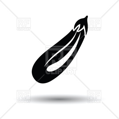 400x400 Eggplant Icon With Shadow Vector Image Of Food And Beverages