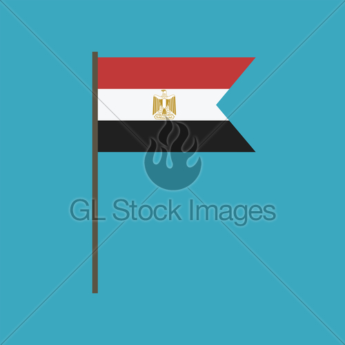500x500 Egypt Flag Icon In Flat Design Gl Stock Images