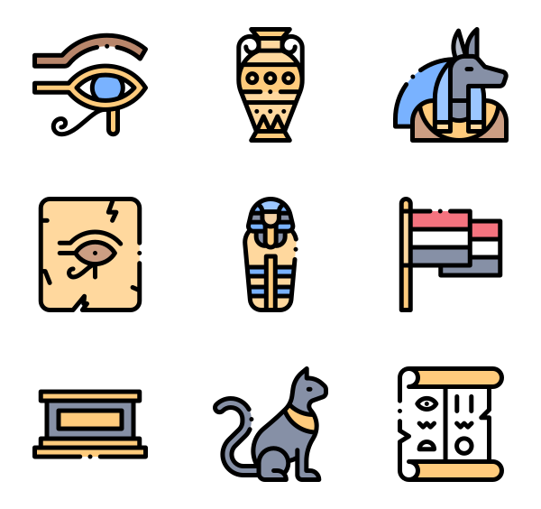 600x564 Egypt Icons